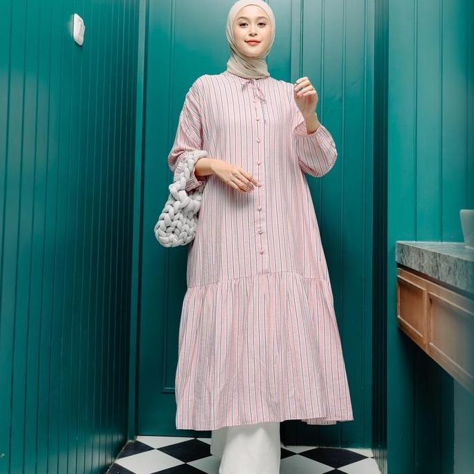 WOMENWEAR INDONESIA | Rivana Midi Dress | Dress Wanita | Dress Motif Cantik | Gamis Dewasa | Gamis T