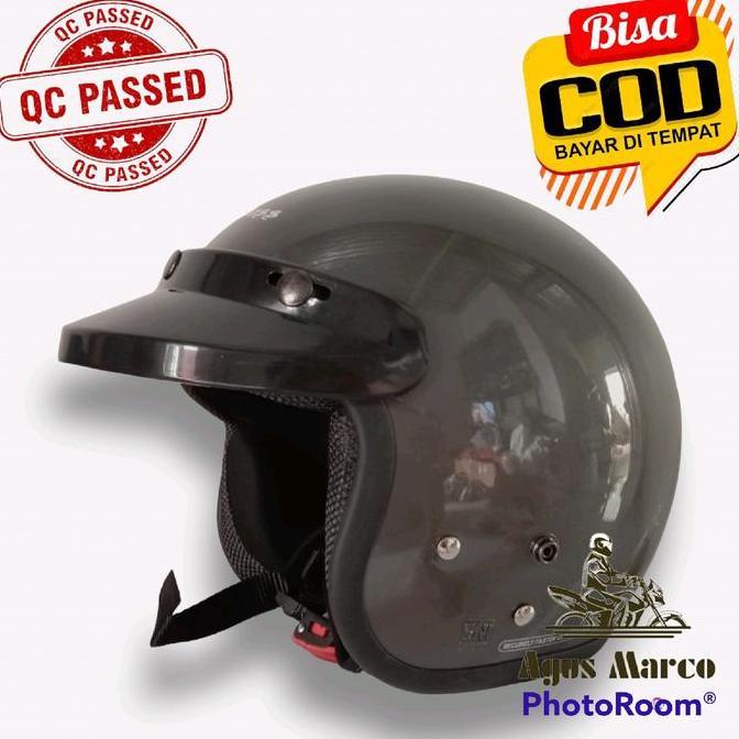 Berkualitas Helm Sni Carglos Bogo Retro Pet Pendek Abs Thermoplast 100% Ideal Untuk Remaja Wanita Pr
