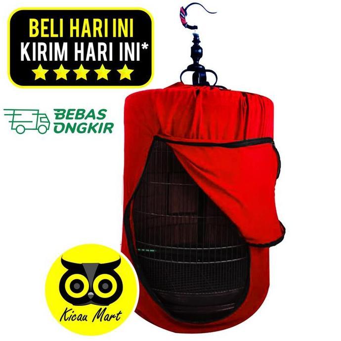 KICAU MART Kerodong Murai Batu Tipe Jendela Plus Rekat Velcro Praktis Kasih Ef Pakan Minum Spray Kro