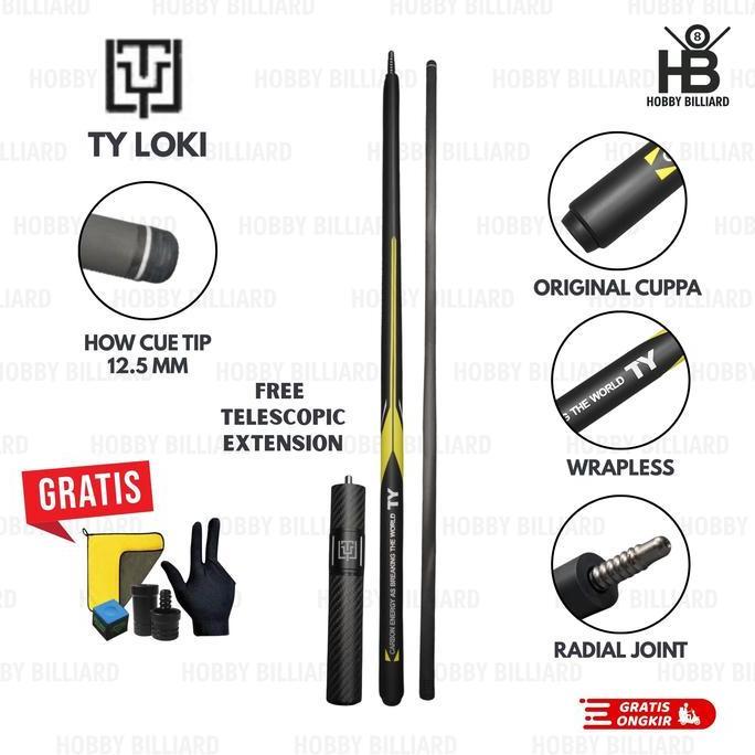 Fury TY Loki Carbon + Extension Cue Stick Play Billiard