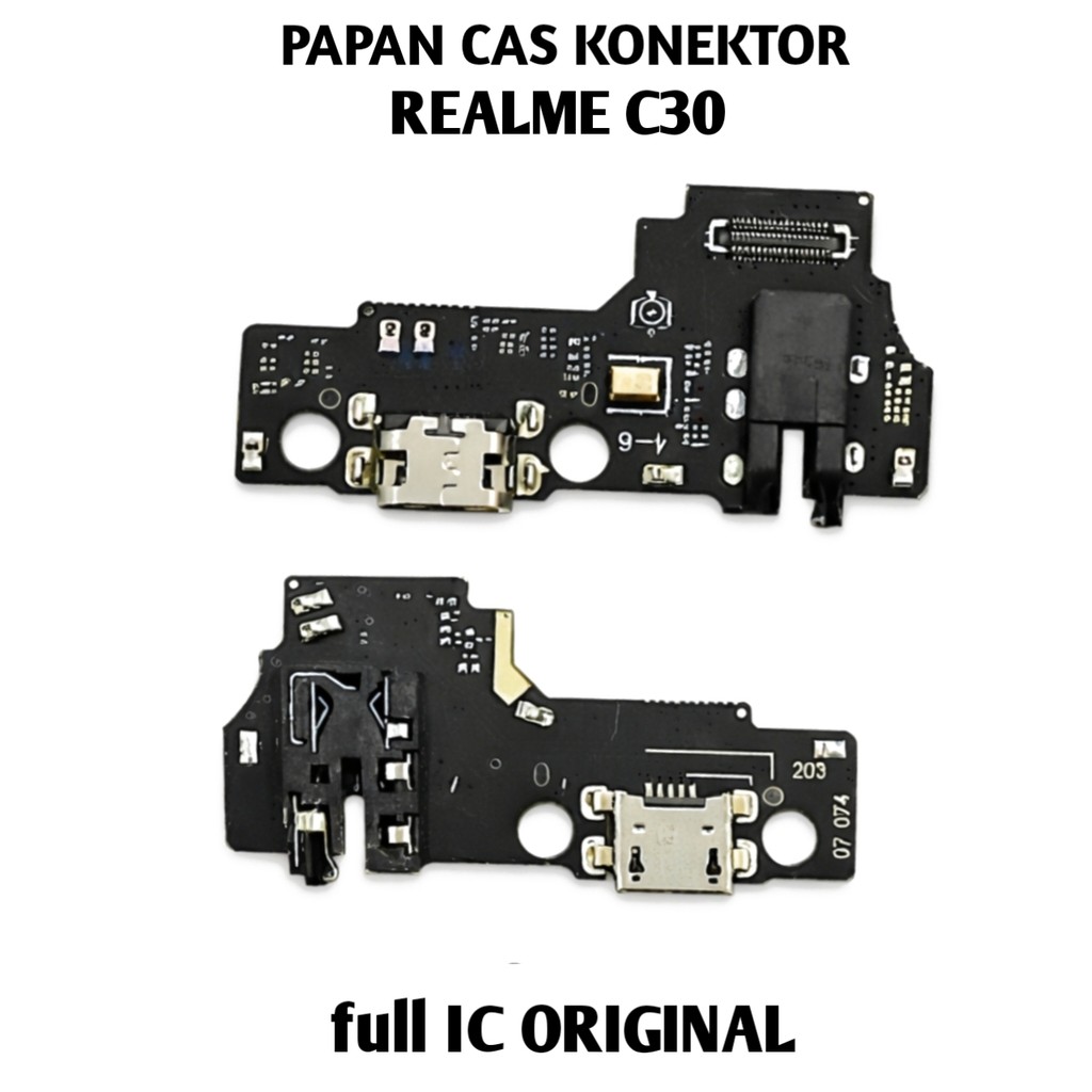 papan cas realme C30 original konektor pcb full ic board pengganti conektor mic C 30