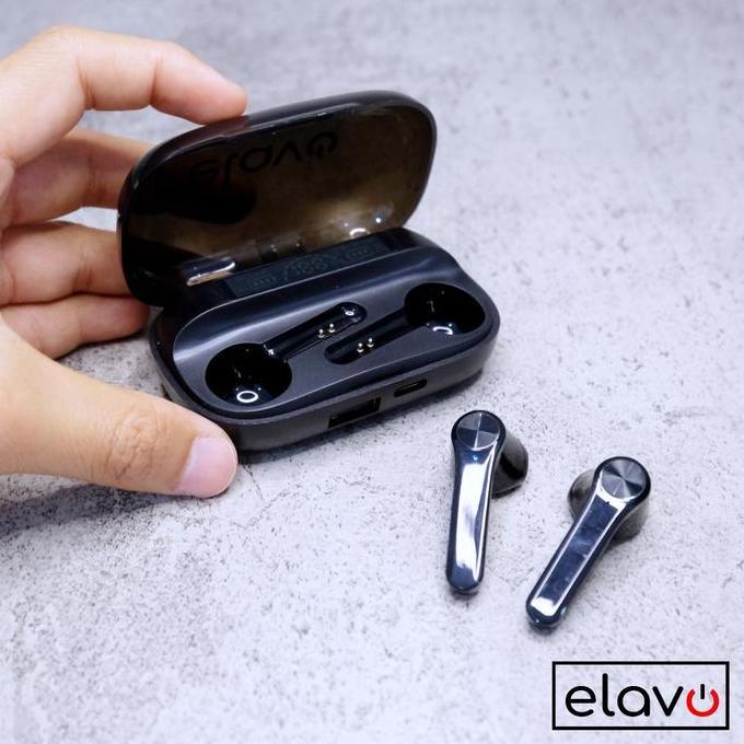 Tws Elavo Bluetooth Earphone 5.3 Sport Wireless Not Kompatible Untuk Samsung Airpods