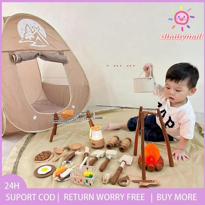 Berkualitas CODMainan Kemping Set Anak Lengkap Dengan Alat Masak Masakan / Tenda Kemah Anak / Campin