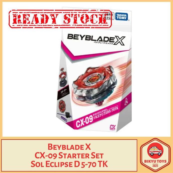 Beyblade X CX-09 Sol Eclipse D 5-70 TK Bit Turn Kick Starter Set Takara Tomy Spinning Top Gasing Gan