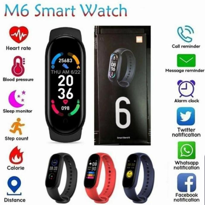 Bestone- Smartband M6. Jam kesehatan jam M6 terbaru jam olah raga pria/wanita