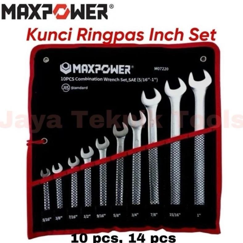 Kunci Ring Pas Inch Set Maxpower Ringpas Combination Spanner Inci Inchi CRV