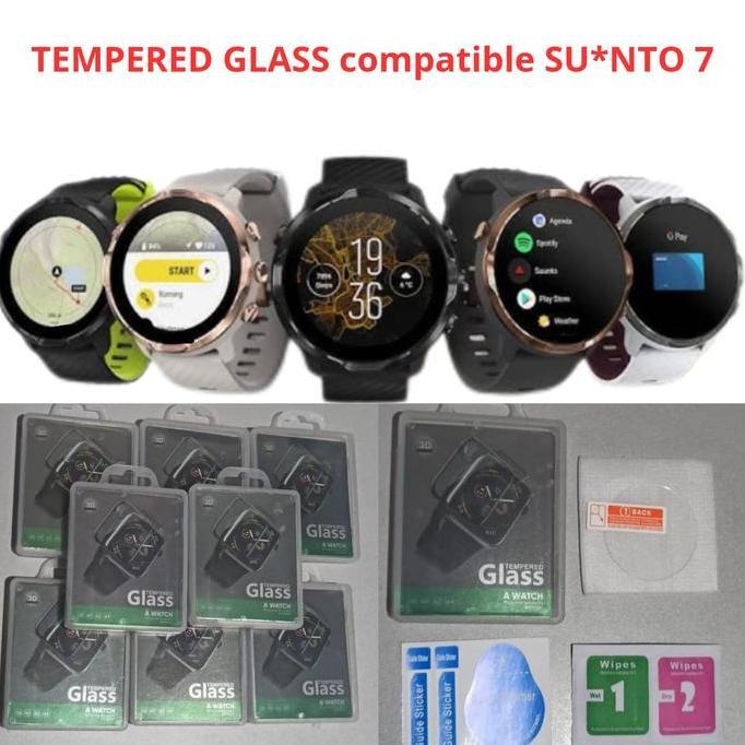Tempered glass untuk Suunto 7 Watch Screen Protector Guard Jam anti gores