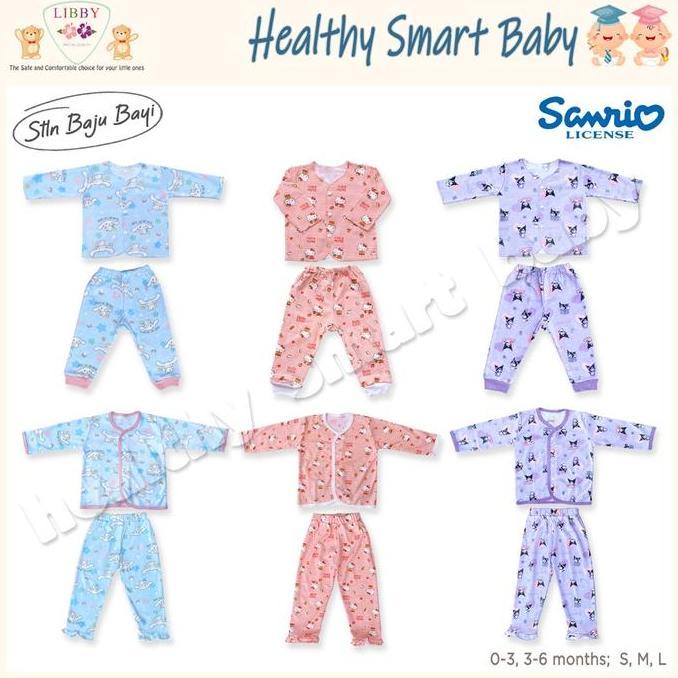 Libby Sanrio | Baju Bayi Libby | Setelan Bayi Panjang Katun