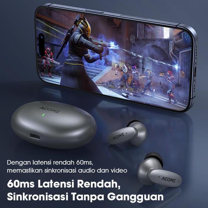 Acome True Wireless Earbuds Headset Bluetooth 5.1 Tws Garansi 1Thn T8