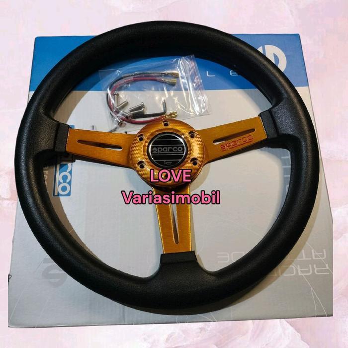 Stir Racing Sparco Mobil Uk 13 Inch Rose Gold, Hitam, Merah, Biru, Kuning Original Dan Terpercaya
