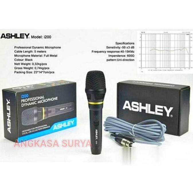 Mic Kabel ASHLEY I200 / I 200 ORIGINAL Microphone Ashley i200