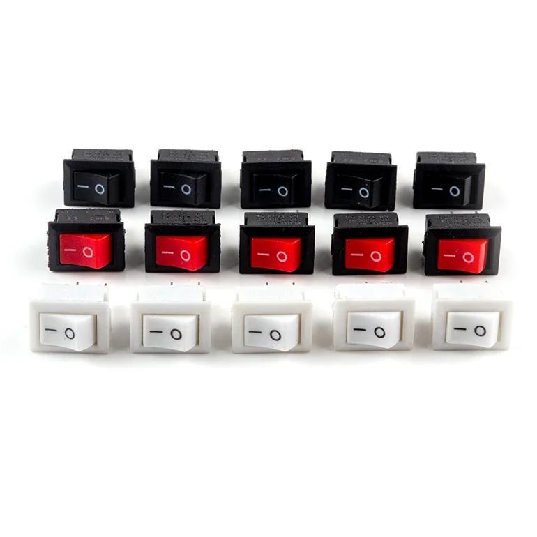 1/5 Pcs Mini Rocker Switch KCD1,ON/OFF,Electrical Equipment,2Pin,2 Position,15*21mm,6A 250VAC/10A 12