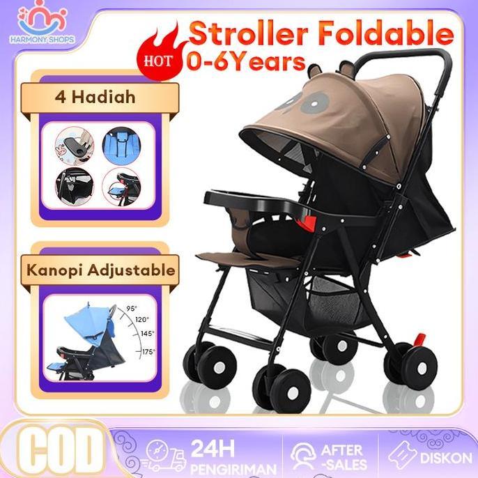 CODLipat Magic Stroller Baby 2 Way Kereta Dorong Baby Travelling Bermotif Seat Belt Kode Unisex Coco