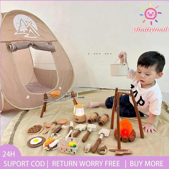Berkualitas CODMainan Kemping Set Anak Lengkap Dengan Alat Masak Masakan / Tenda Kemah Anak / Campin