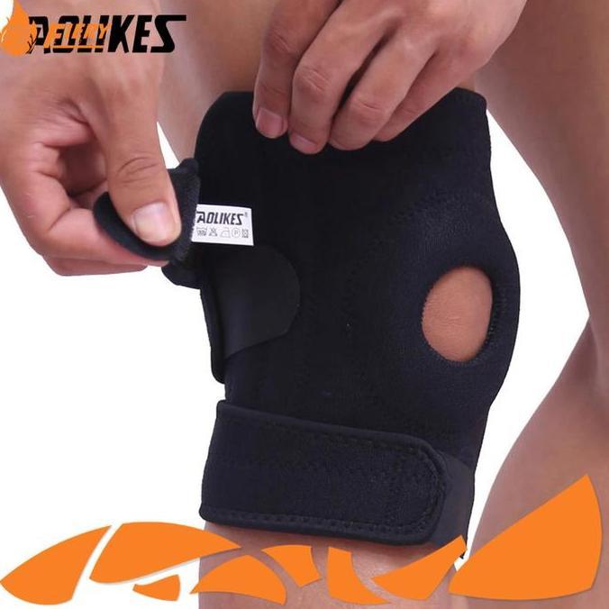Original Kneepad Aolikes 3 Strap Adjustable Aolikes Pelindung Deker Lutut Knee Pad Knee Support