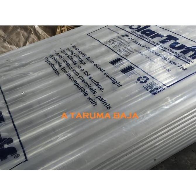 Solartuff Clear Bening, Kirim Mobil Toko Atau Diambil Sendiri, Atap Transparan Gelombang Roma Greca 