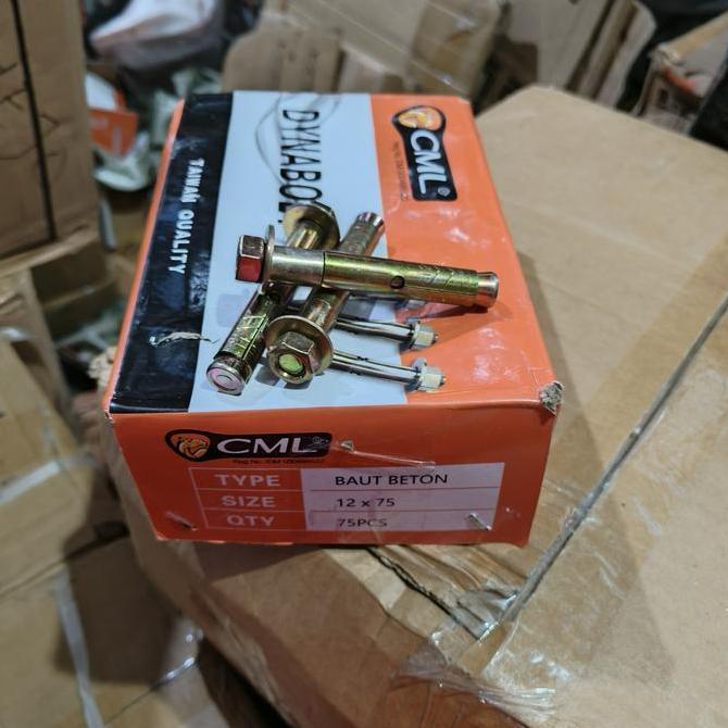 1Kotak 12 X 75 / Baut Dynabolt Dinabolt Camel M12 X 75 @75Pcs