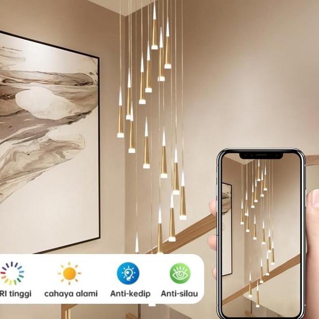 Lampu Tangga Gantung Ruang Tamu Plafon Minimalis Ruang Tamu Led Revoing Lampu Gantung Ruang Makan La