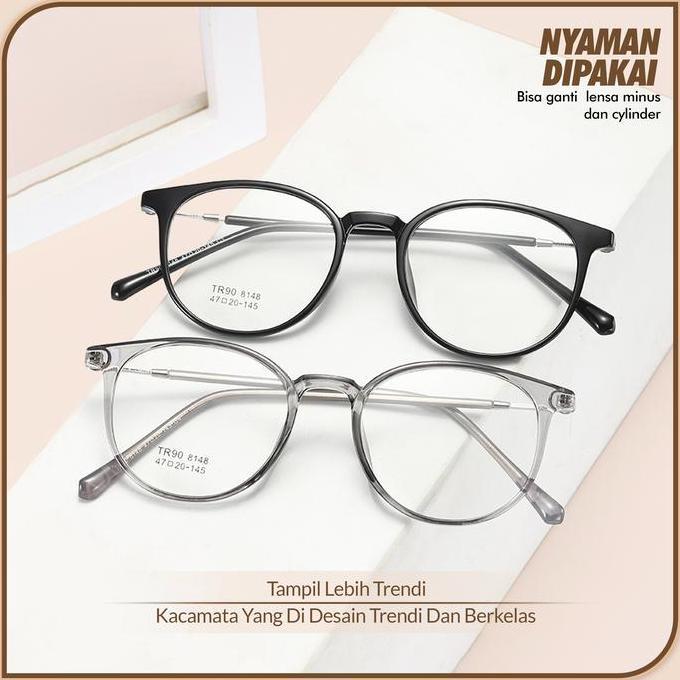 NEW KACAMATA PHOTOCROMIC MINUS LENSA ANTI RADIASI ANTI BLUERAY BLUECROMIC PRIA WANITA BENTUK FRAME O