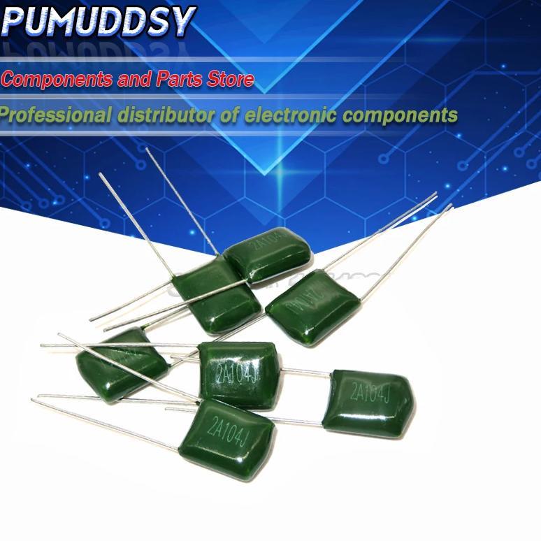50PCS 2A104J 2A104 100V 0.1UF 100nF Polyester Film capacitor
