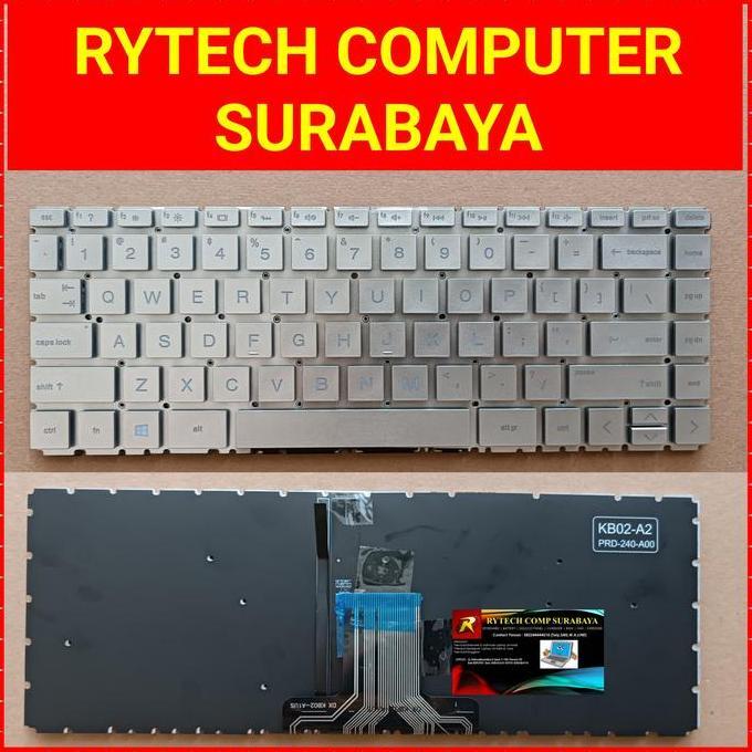 Keyboard HP 14s-fq0562au 14s-fq1009au 14s-fq1135au 14s-fq1136au 14s-fq0593au Silver Backlight