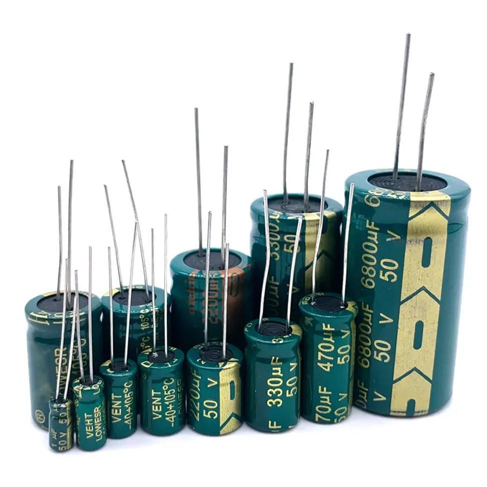 High Frequency Electrolytic Capacitor 6.3V 10V 16V 25V 35V 50V 400V 450V 22UF 100UF 220UF 330UF 470U