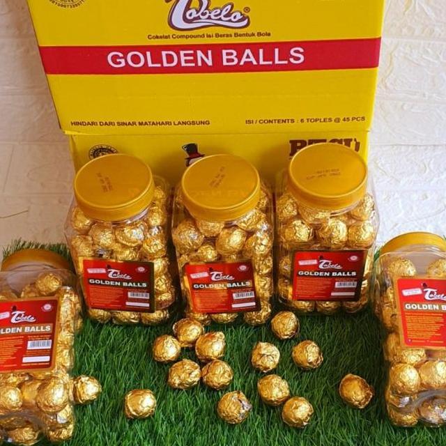 Tobelo Golden Balls Coklat Bulat