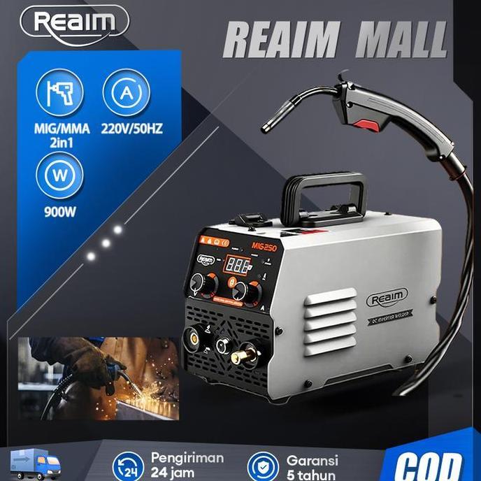 ZZASSHOOPPS78 - REAIM MIG-200 MESIN LAS INVERTER MESIN LAS MESIN TRAFO LAS /WELDING MIG 120A 600 WAT
