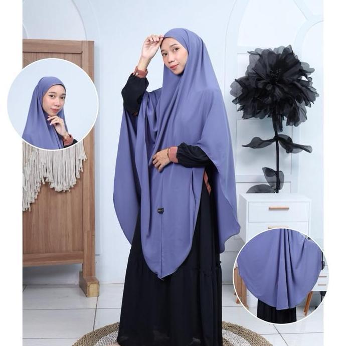 Bergo Oval Jumbo Wolfis Premium / Bergo Tali Wolfis - Anum Hijab  Khimar Syari
