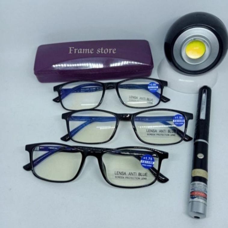 KACAMATA PLUS KACA MATA BACA MURAH FRAME ELASTIS LENTUR PRIA WANITA