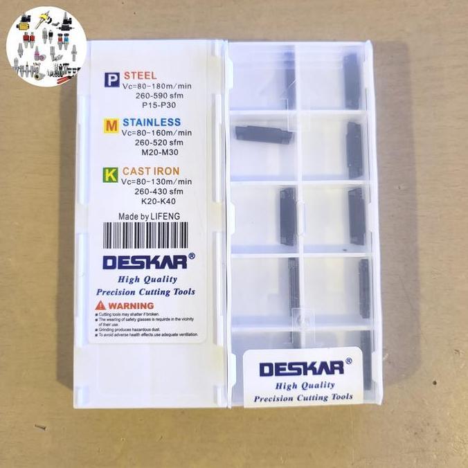 ERAZORM INSERT MGMN 200 LDA DESKAR MGMN 200 DESKAR INSERT POTONG 2MILI MATA BUBUT 2MM PISAU 2MM