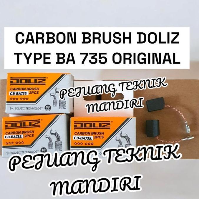 LOWARY CARBON BRUSH DOLIZ BA 735 / ARANG / SPUL GERINDA DOLIZ BA735 / CARBON BRUSH DOLIZ CB BA735