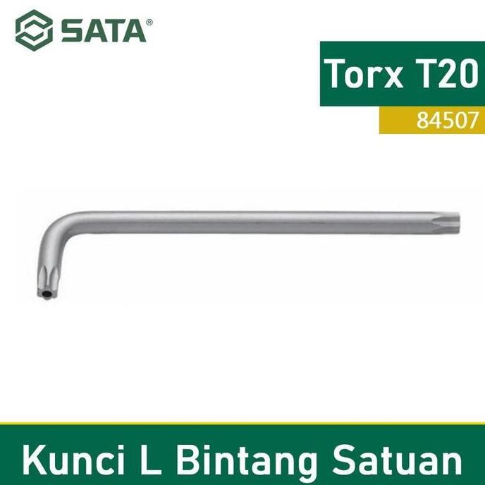 XAVIERY SATA Kunci L Bintang Lubang 84507 Torx T20 ADA Lubang di Tengah