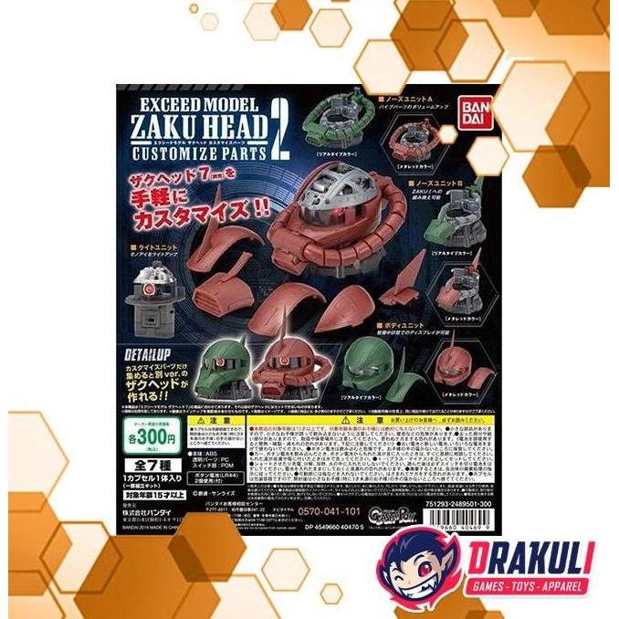 Gashapon Exceed Model Zaku Head Customize Part 2