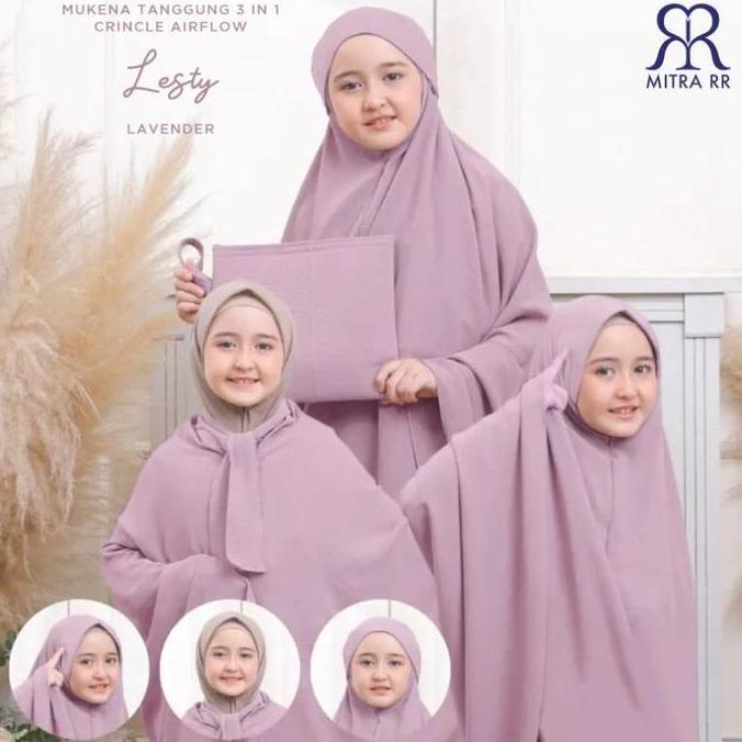 MitraRR Mukena Anak French 3in1 Crinkle/ Mukena Anak SMP-SMA / Mukena Remaja Tanggung Terbaru 2023 /