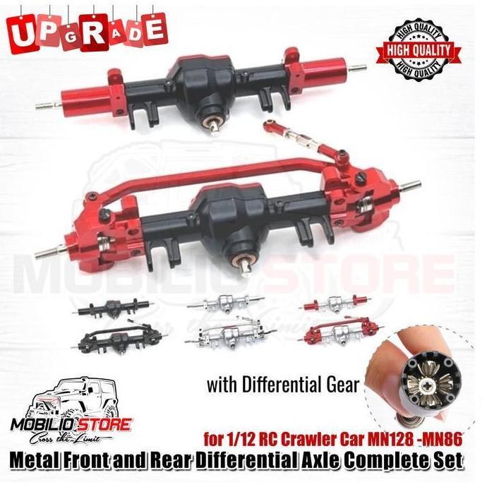 Metal Front and Rear Differential Axle Complete Set for MN128 - MN86