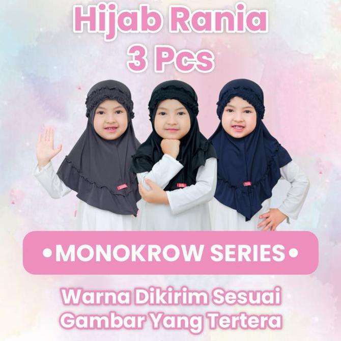 [PROMO PAKET HEMAT] Shamira - Kerudung Instan Anak Rania Variasi Warna 3pcs Hijab Instan Anak Rempel