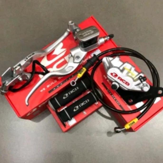 Paket Pengereman Master Rem Set RCB E3 CHROME+KALIPER RCB E SERIES+SELANG REM+HANDGRIP HG55 Beat All