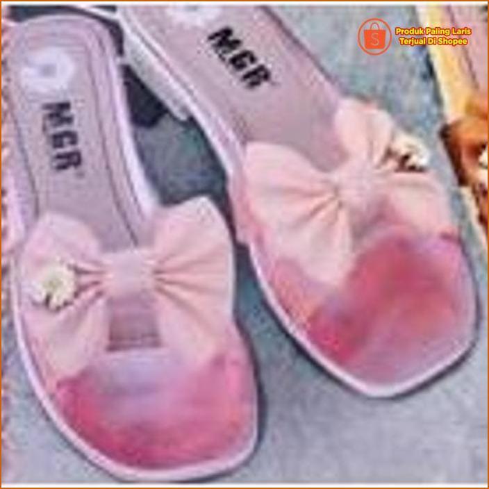 Sandal Slop Wanita H Pita Bunga Super Cantik Mewah Import Mgr Mokaya Morego Balance Breslin / Size 3