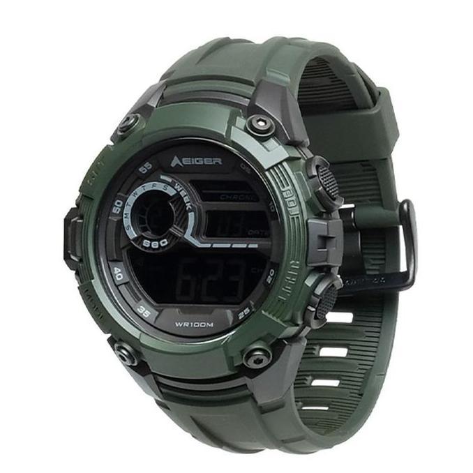 Jam Tangan Eiger 910005090 / 5090 Green Digital Creston Watch