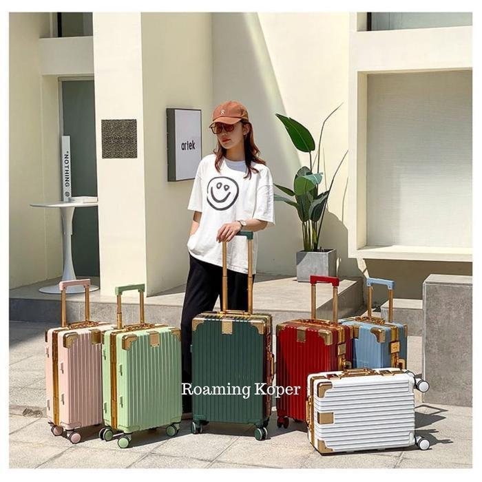 Roaming Koper T088 Kabin Size 20 Inch Sd Bagasi Size 28 Inch Aluminium Frame Tsa Lock 4 Roda 360 Rot