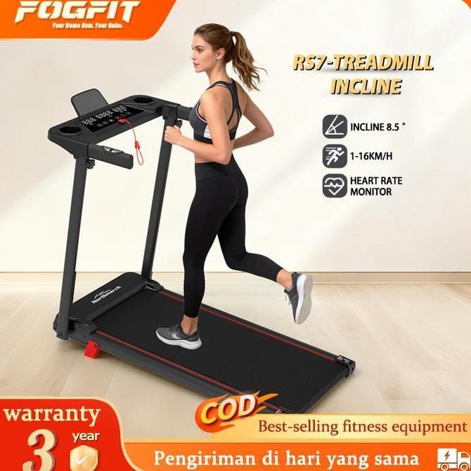 Ditatashpop - 12.12Garansi 5 tahunFOGFITT Treadmill Portable Elektrik | Walking Pad untuk Jalan Sant