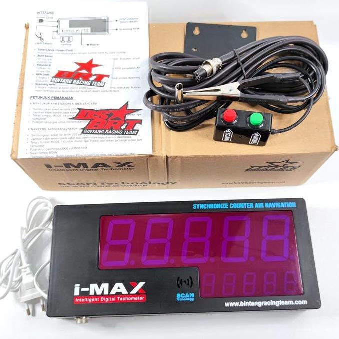 DIGITAL TACHOMETER IMAX BRT RPM METER MOBIL & MOTOR ORIGINAL DAN TERPERCAYA