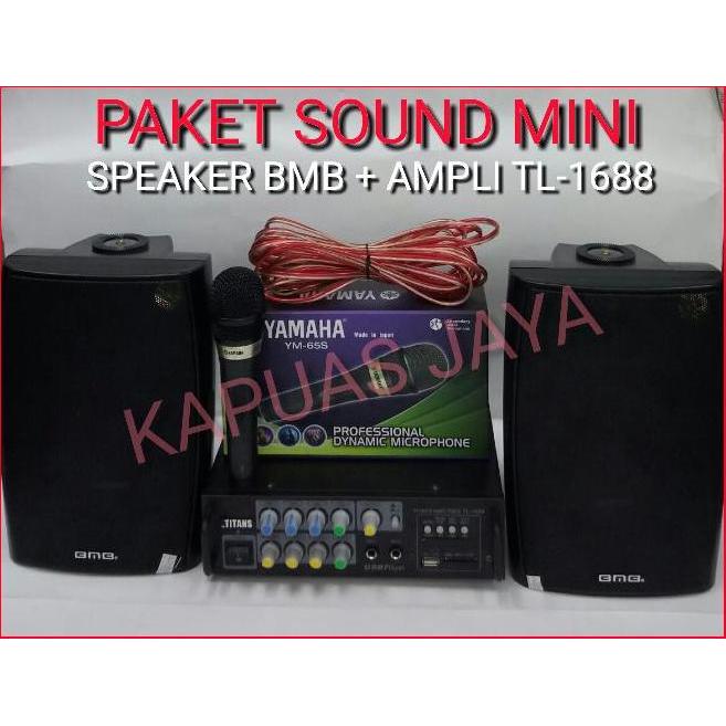 Promo Paket Soundsystem Mini Karaoke Speaker BMB + Amplifier TL-1688 Diskon