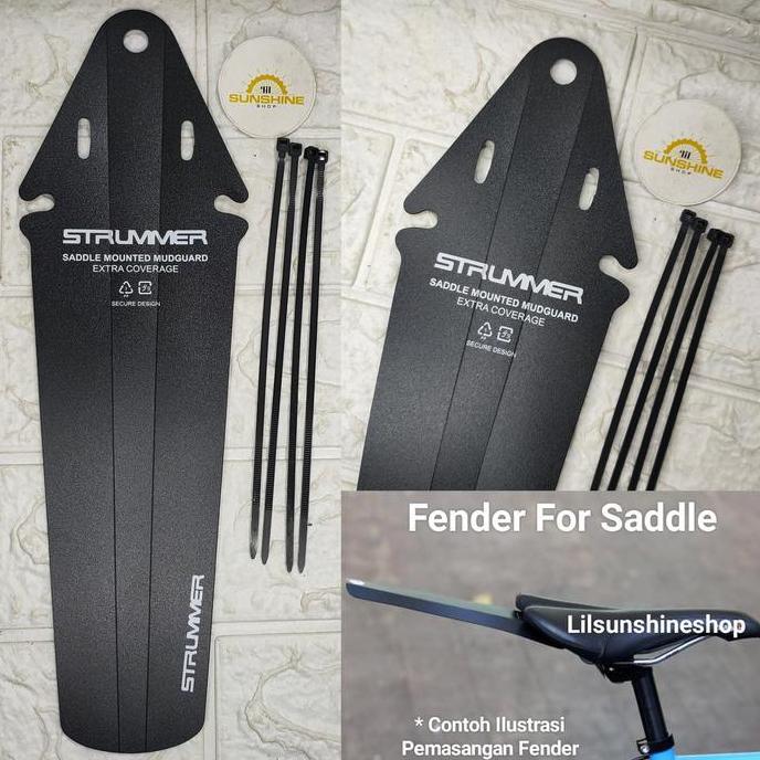 Fender Slebor Sadel Sepeda STRUMMER Saddle Mudguard Roadbike Seli MTB BMX