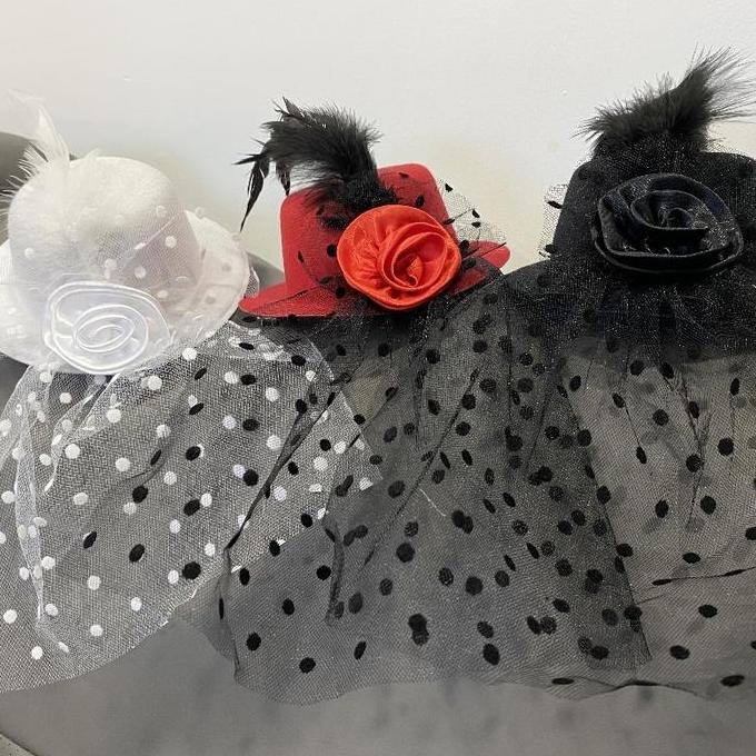 perfa_keni - jepit topi hiasan fascinator hat wedding headpiece topi jaring fascinator hat  topi hia