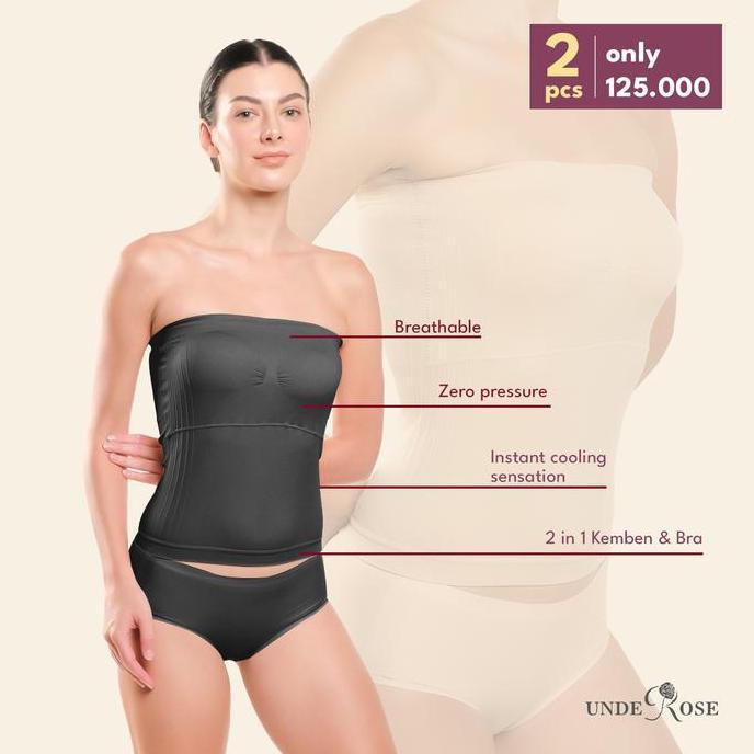 Ceceteteh12 - [EXCLUSIVE ALICE NORIN] Underose Kemben Bra Tanpa Tali Strapless Tank Top Bra Wanita N