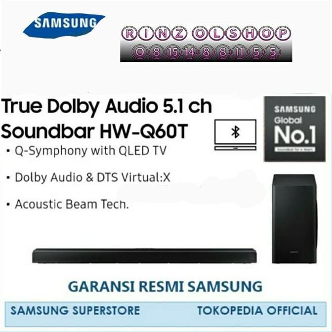 Promo SOUNDBAR SAMSUNG HW-Q60T TRUE ATMOS 5.1 BLUETOOTH Diskon