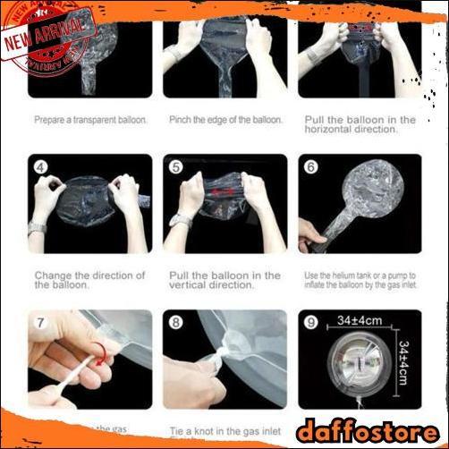 ( PACK ISI 50 ) balon bobo pvc 18 inch / balon transparan / balon bening  Bigpromo