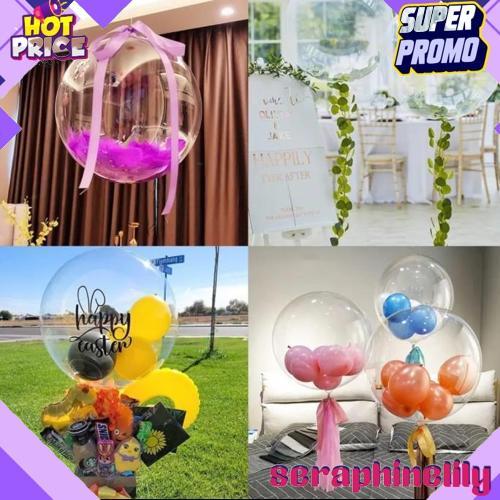( PACK ISI 50 ) balon bobo pvc 18 inch / balon transparan / balon bening  Bigpromo